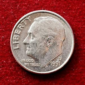 United States (USA) 1 Dime Roosevelt Dime 1991 Coin