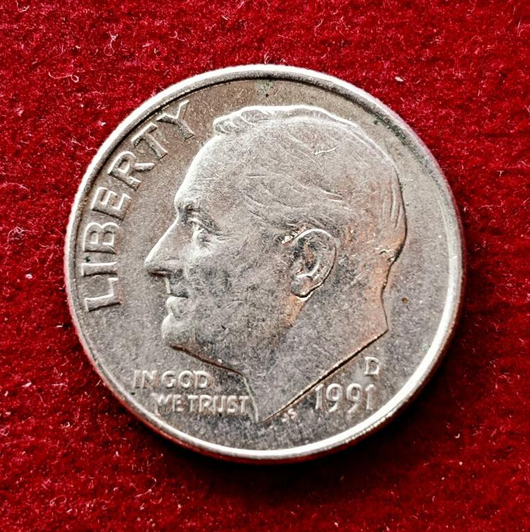United States (USA) 1 Dime Roosevelt Dime 1991 Coin