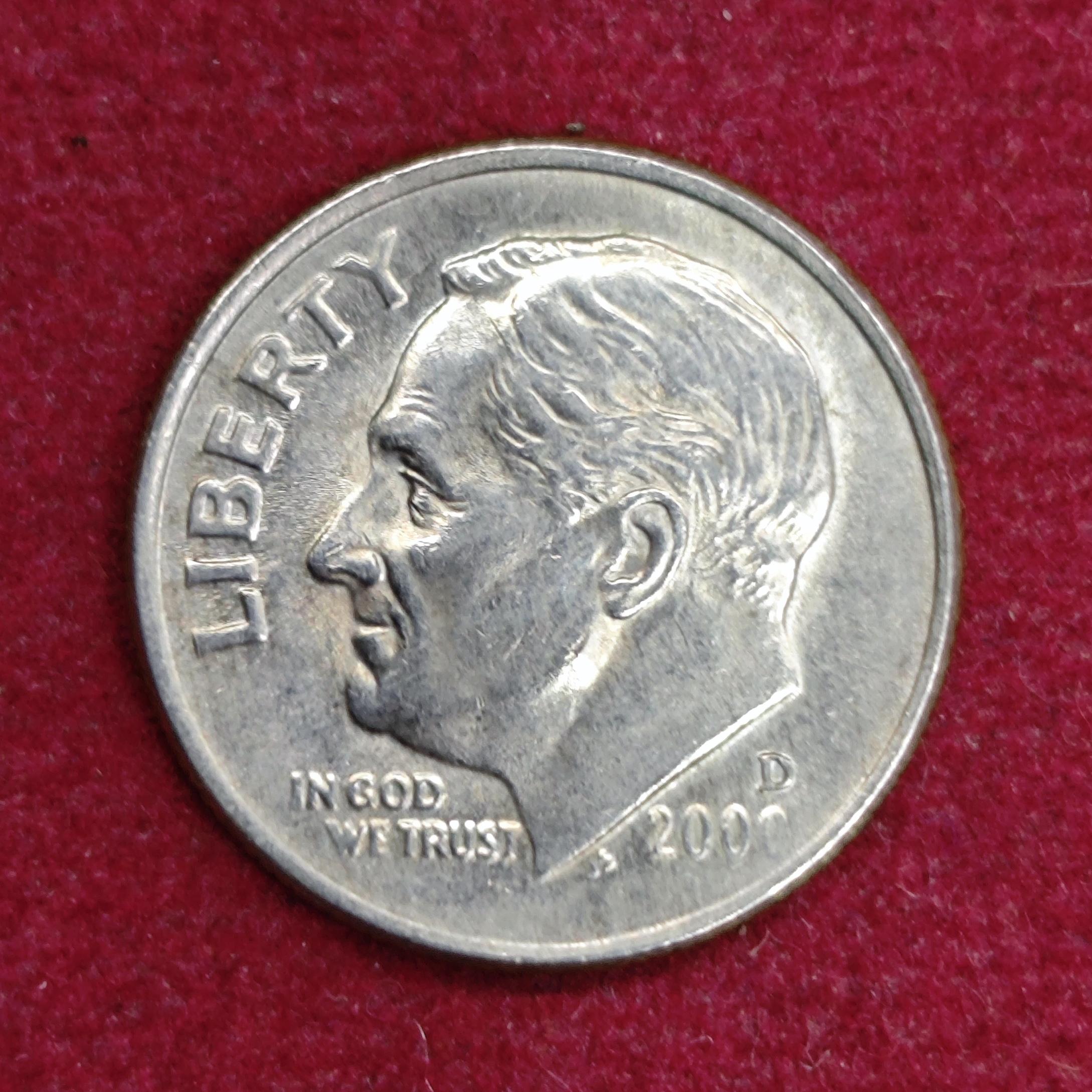 United States (USA) 1 Dime Roosevelt Dime 2000 Coin