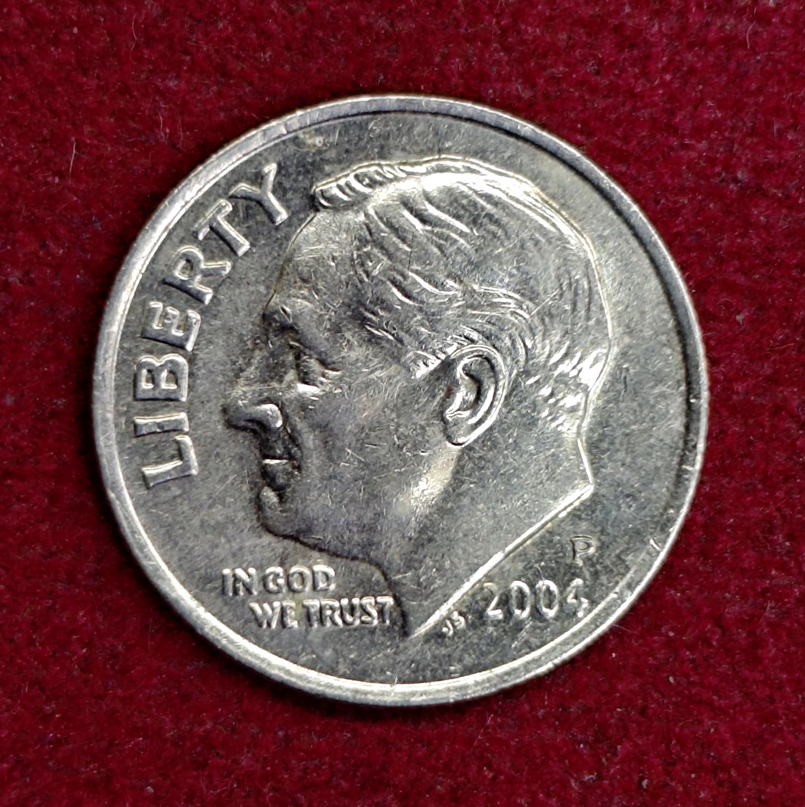 United States (USA) 1 Dime Roosevelt Dime 2004 Coin (P - Mint Of Philadelphia)