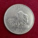 United States (USA) 1/4 Dollar Washington Quarter Kansas 2005 Coin
