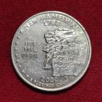 United States (USA) 1/4 Dollar Washington Quarter New Hampshire 2000 Coin