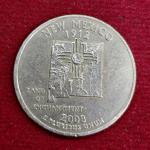 United States (USA) 1/4 Dollar "Washington Quarter" New Mexico 2008 coin