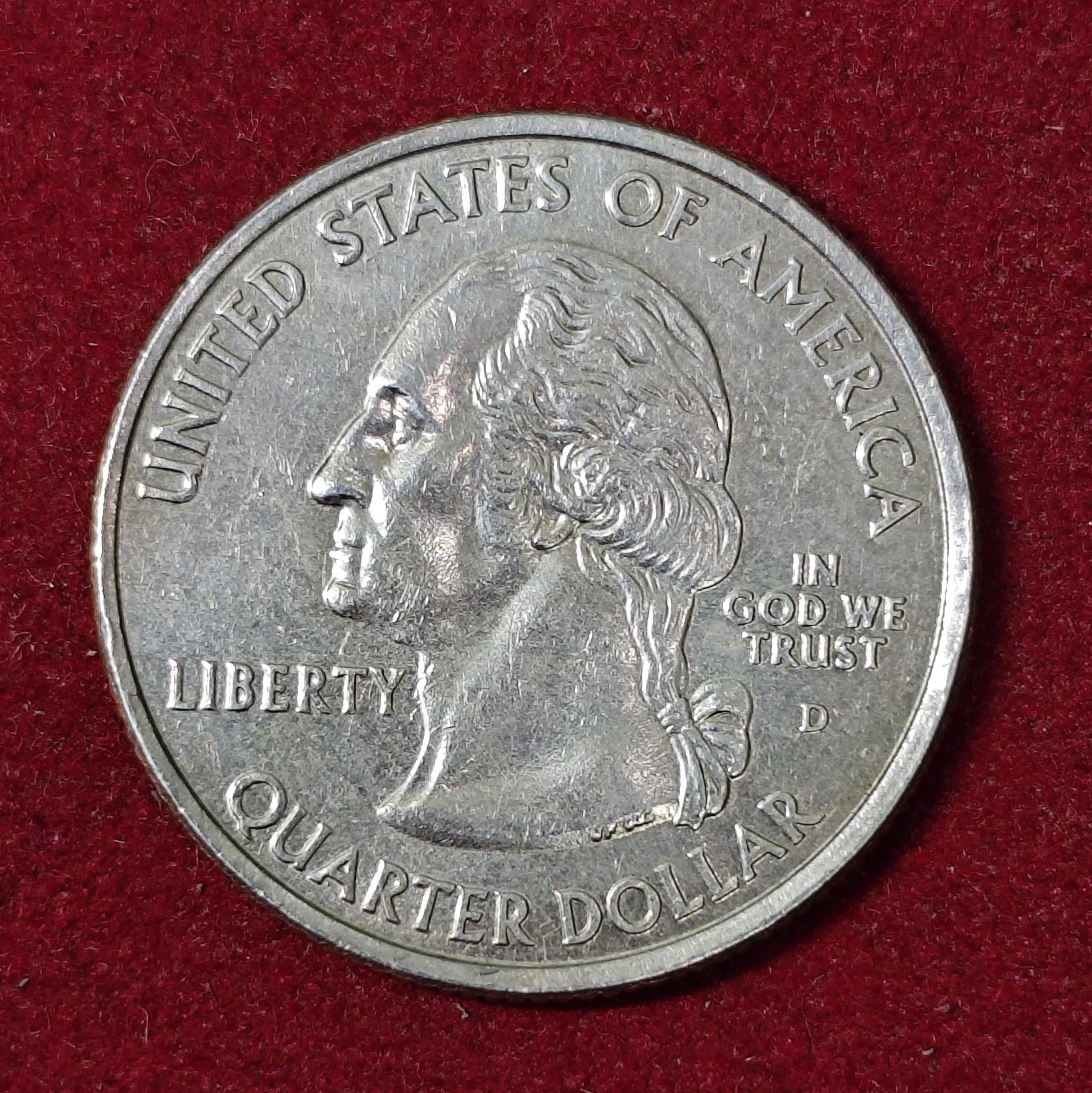 United States (USA) 1/4 Dollar "Washington Quarter" North Dakota 2006 Coin (D - Mint Of Denver)