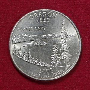 United States (USA) 1/4 Dollar "Washington Quarter" Oregon 2005 Commemorative Coin