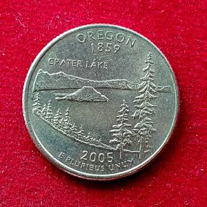 United States (USA) 1/4 Dollar "Washington Quarter" Oregon 2005 Commemorative Coin