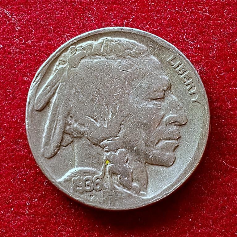 United States (USA) 5 Cents "Buffalo Nickel" 1936 Coin