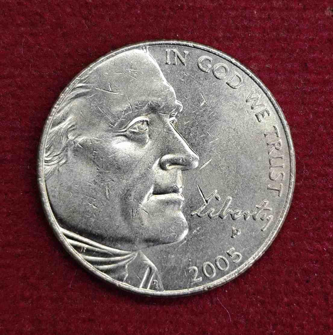 United States (USA) 5 Cents Jefferson Nicke Ocean View 2005 Commemorative Coin
