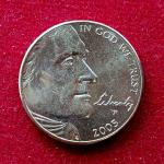 United States (USA) 5 Cents "Jefferson Nickel" Westward Journey, Bison 2005 Coin