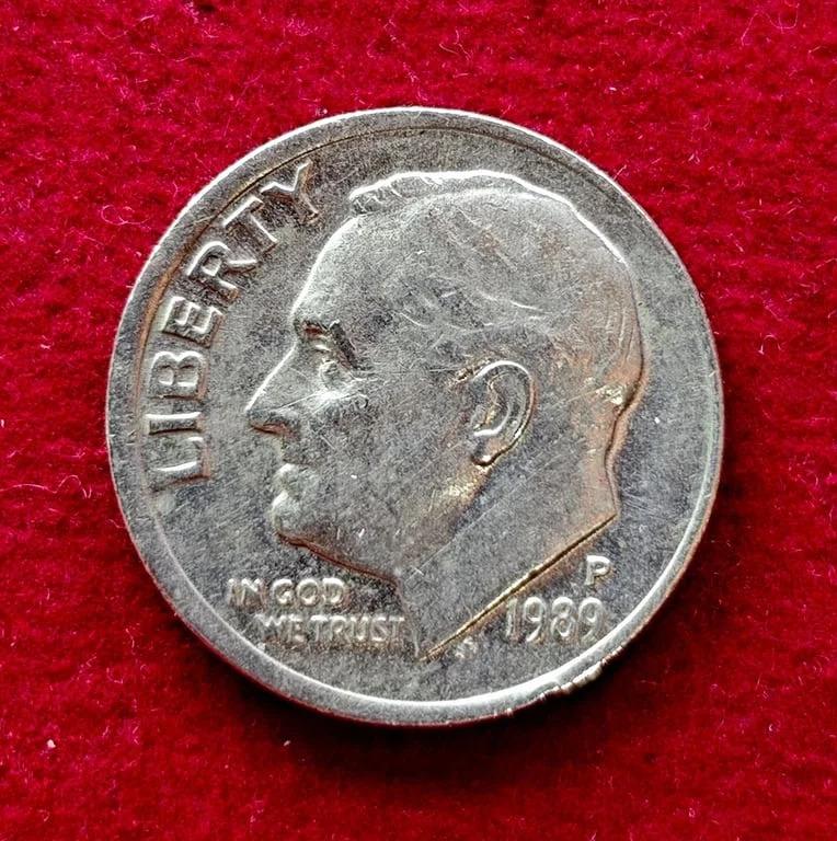 United States(USA) 1 Dime Roosevelt Dime 1989 Coin