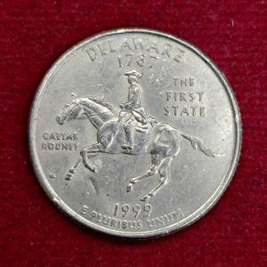 USA ( United States) 1/4  Dollar "Washington Quarter"  Delaware 1999 Coin