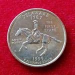 USA ( United States) 1/4  Dollar "Washington Quarter"  Delaware 1999 Coin (D - Mint of Denver)