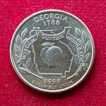 USA ( United States) 1/4  Dollar "Washington Quarter"  Georgia 1999 Coin D (Mint of Denver)