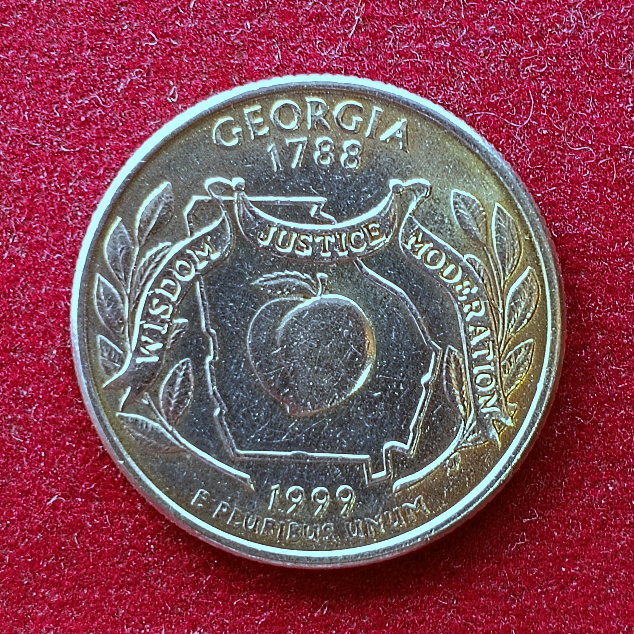 USA ( United States) 1/4  Dollar "Washington Quarter"  Georgia 1999 Coin D (Mint of Denver)