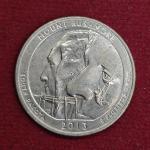 USA ( United States) 1/4  Dollar "Washington Quarter" Mount Rushmore 2013 Coin
