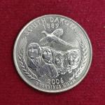 USA ( United States) 1/4  Dollar "Washington Quarter" South Dakota 2006 Coin (D - Mint Of Denver)