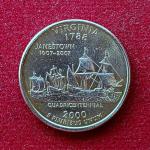 USA ( United States) 1/4  Dollar "Washington Quarter" Virginia 2000 Coin