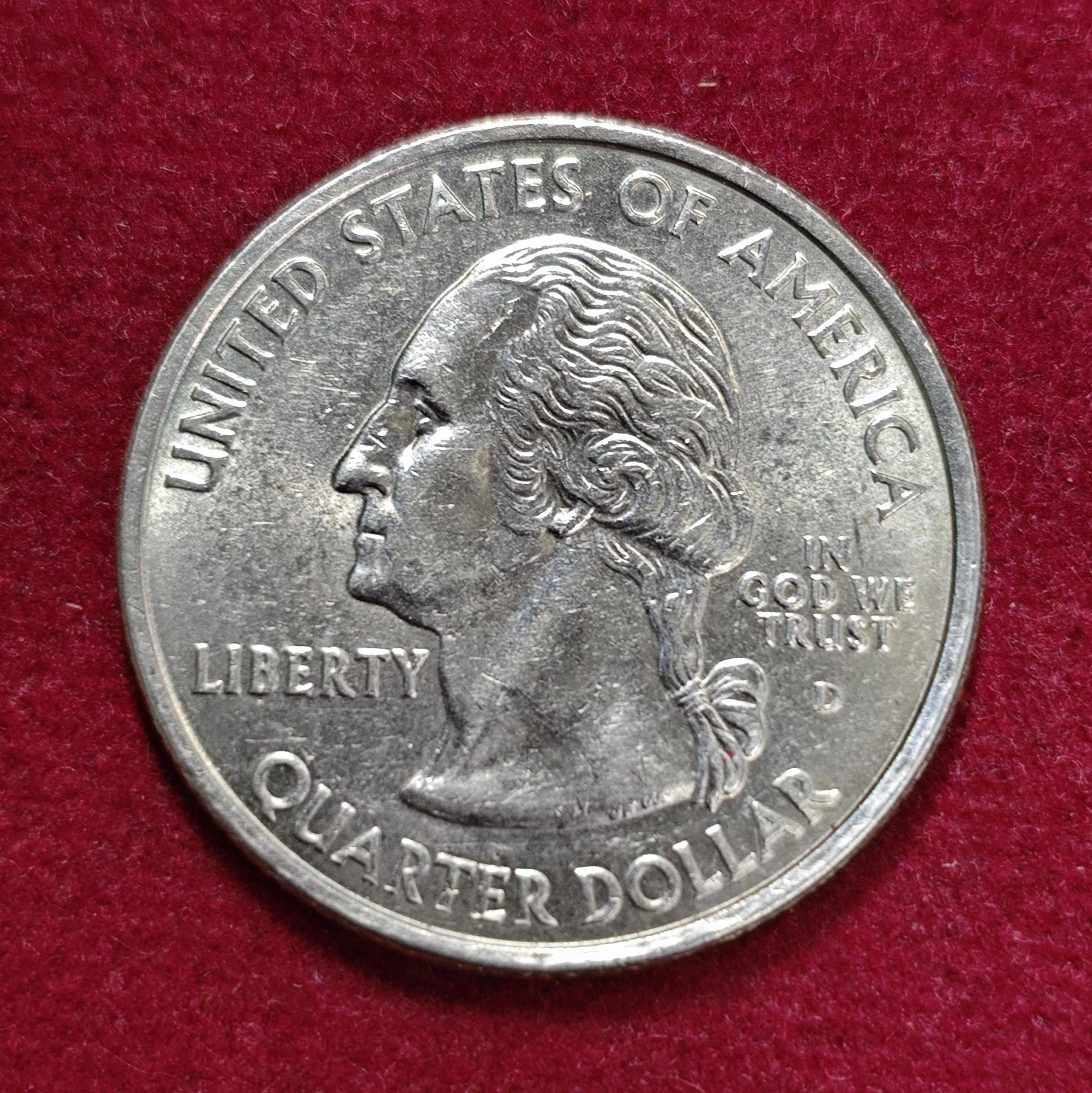 USA ( United States) 1/4  Dollar "Washington Quarter" Washington 2007 Coin (D - Mint Of Denver)