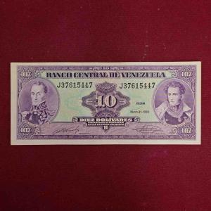 Venezuela 10 Bolivares 1990 Banknote