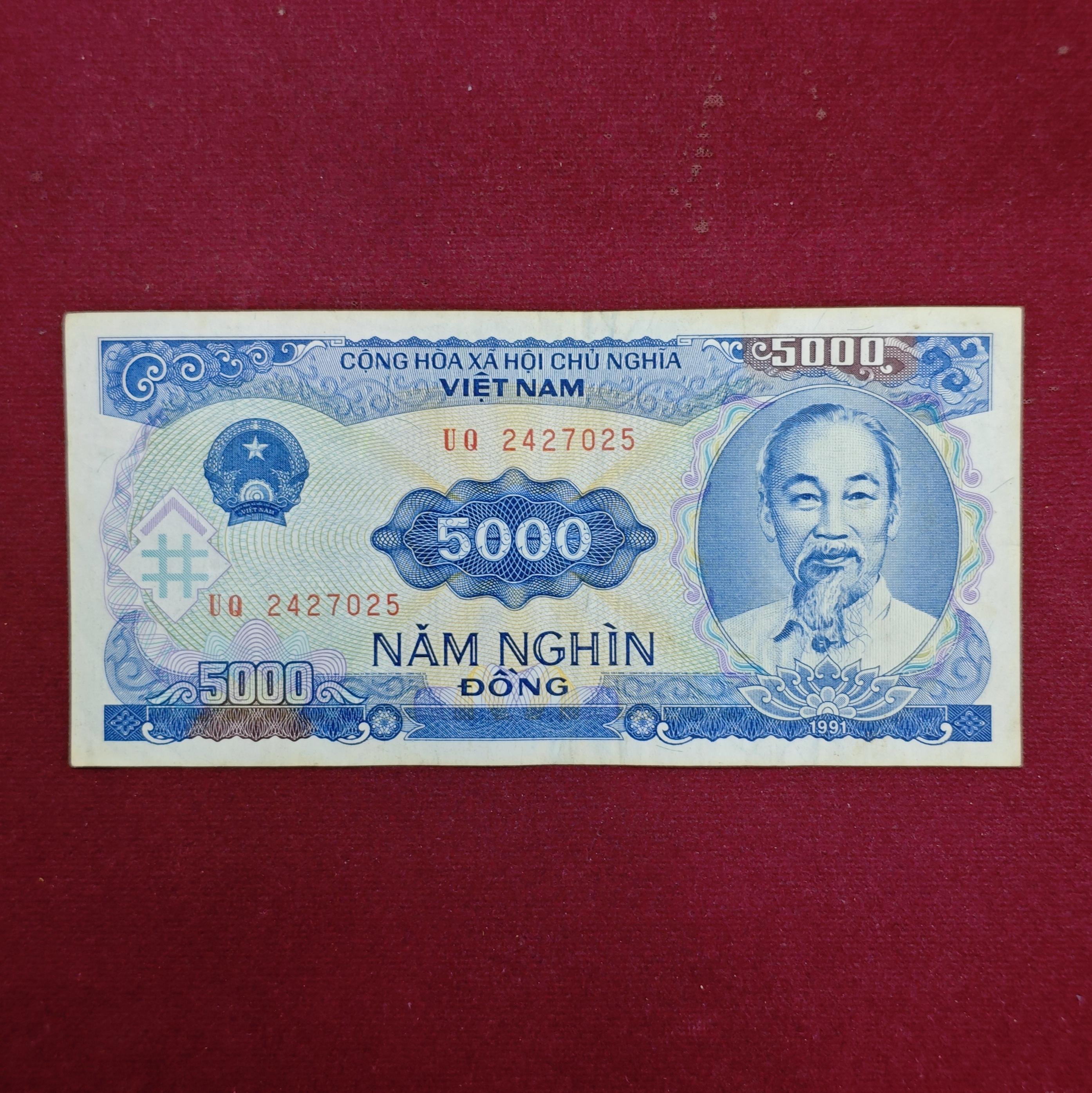 Vietnam 5000 Dong 1991 Banknote