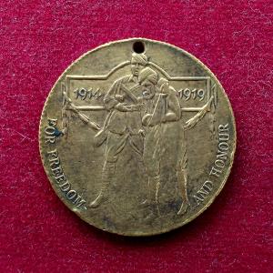 WWI Anglo-India Peace Medal 1914 - 1919 For Freedom And Honour (George V King Emperor)