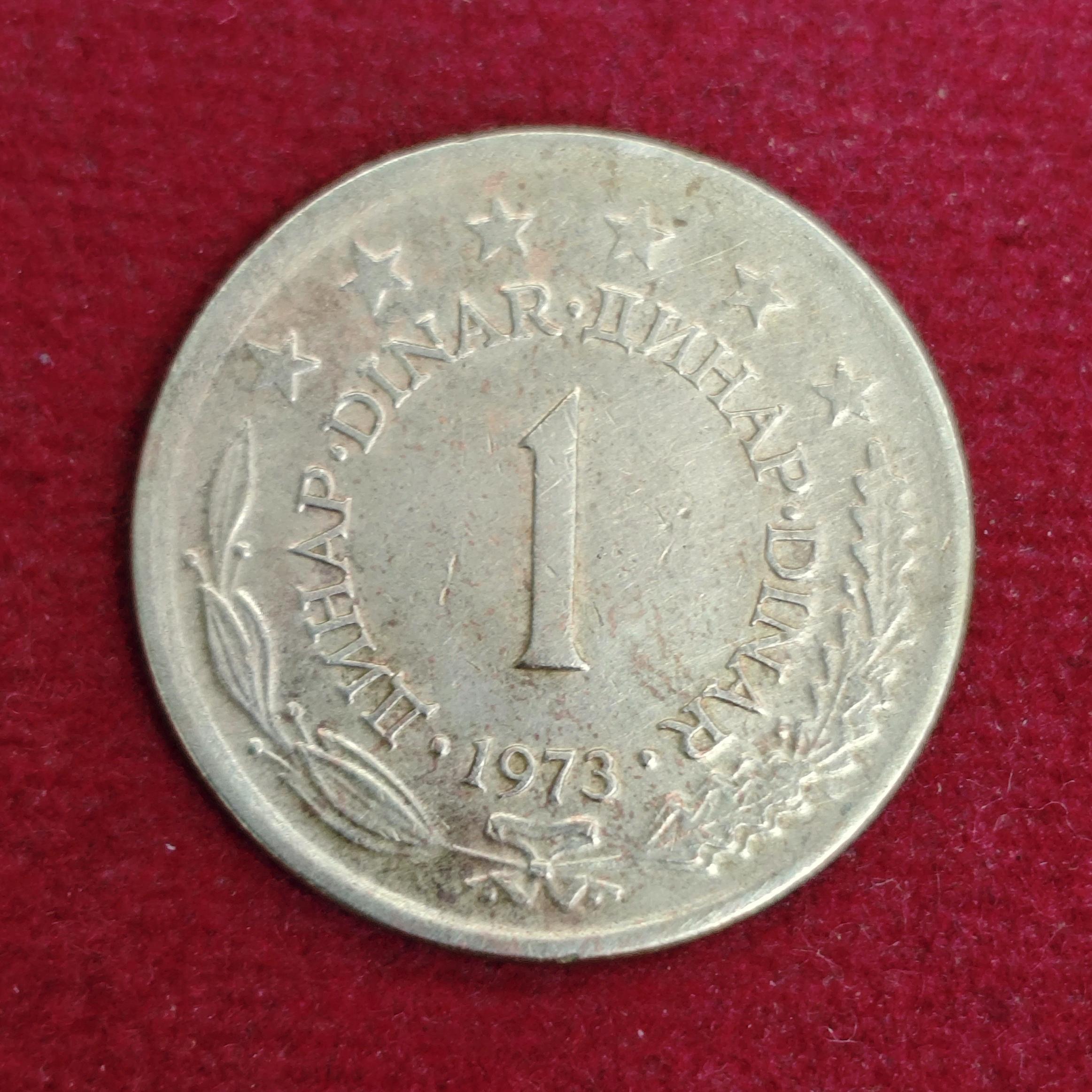 Yugoslavia 1 Dinar 1973 Coin