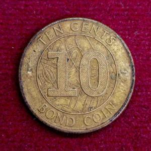 Zimbabwe 10 Cents Bond 2014 Coin