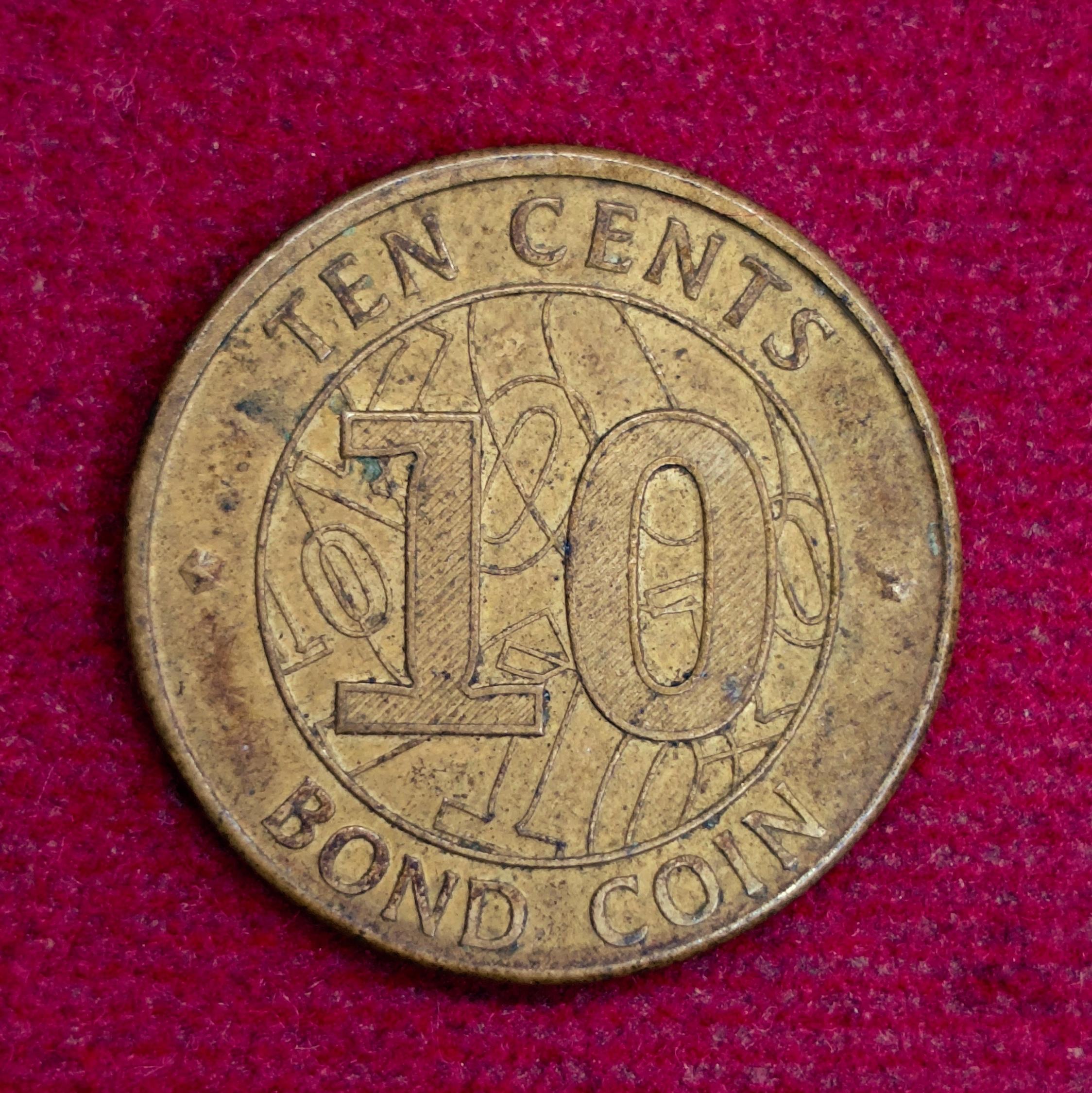 Zimbabwe 10 Cents Bond Coin 2014 Coin