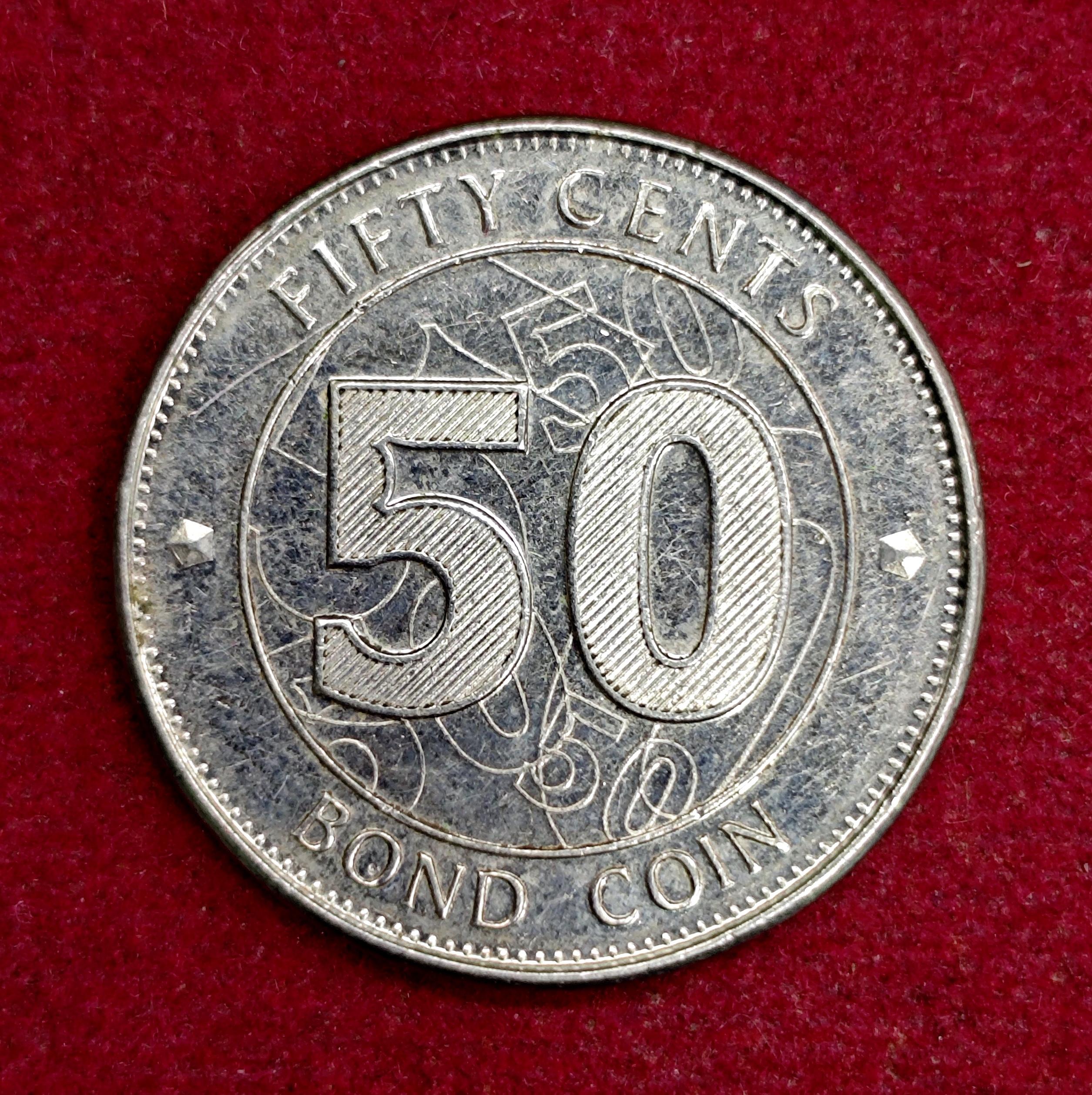 Zimbabwe 50 Cents Bond Coin 2014 Coin
